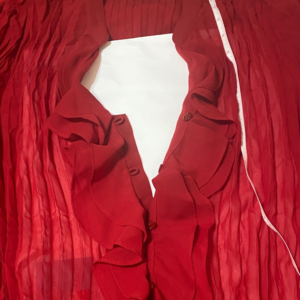 Style & Co. Red Ruffled Blouse Open to Offers! - Picture 12 of 14